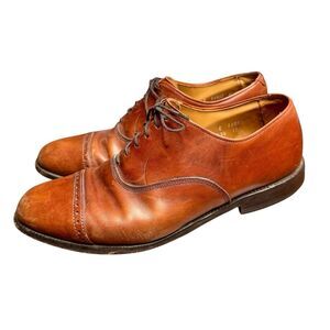 Allen Edmonds Byron Brown Leather Cap Toe Oxford Dress Shoes Men Size 10  E